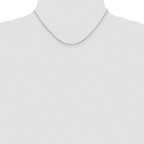Sterling Silver Rhodium-plated 1.75mm Elongated Open Link Chain