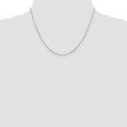 Sterling Silver Rhodium-plated 1.75mm Elongated Open Link Chain