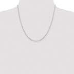 Sterling Silver Rhodium-plated 1.75mm Elongated Open Link Chain