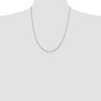 Sterling Silver Rhodium-plated 1.75mm Elongated Open Link Chain