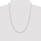 Sterling Silver Rhodium-plated 1.75mm Elongated Open Link Chain