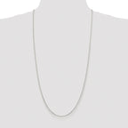 Sterling Silver Rhodium-plated 1.75mm Elongated Open Link Chain