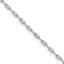 Sterling Silver Rhodium-plated 1.75mm Elongated Open Link Chain