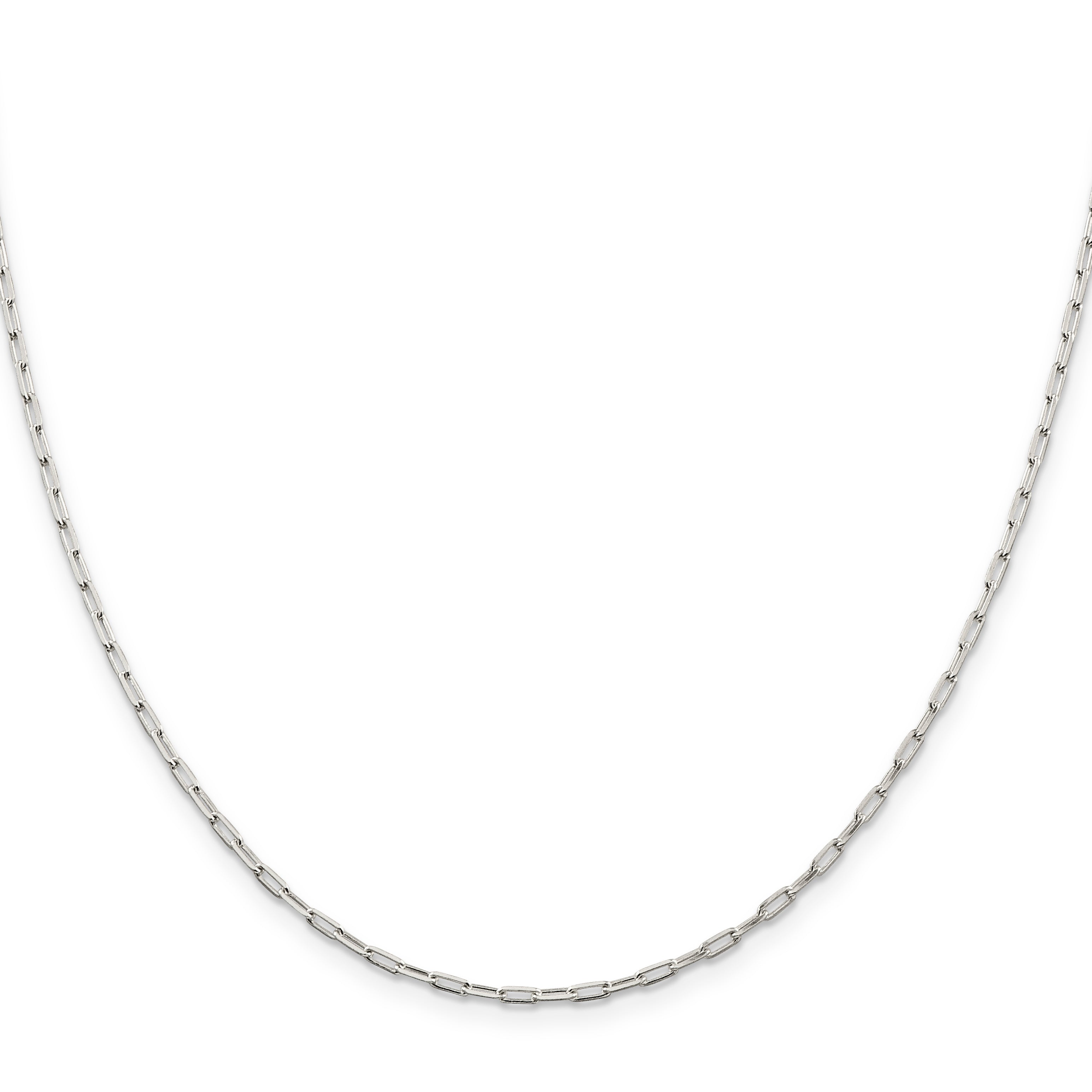 Elongated Open Link Chain in Sterling Silver, 2mm Secondary image