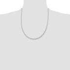 Sterling Silver 2mm Elongated Open Link Chain