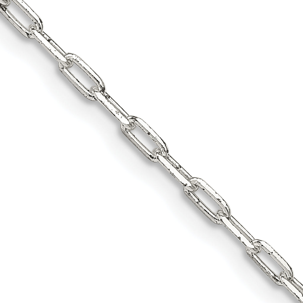 Sterling Silver 2mm Elongated Open Link Chain