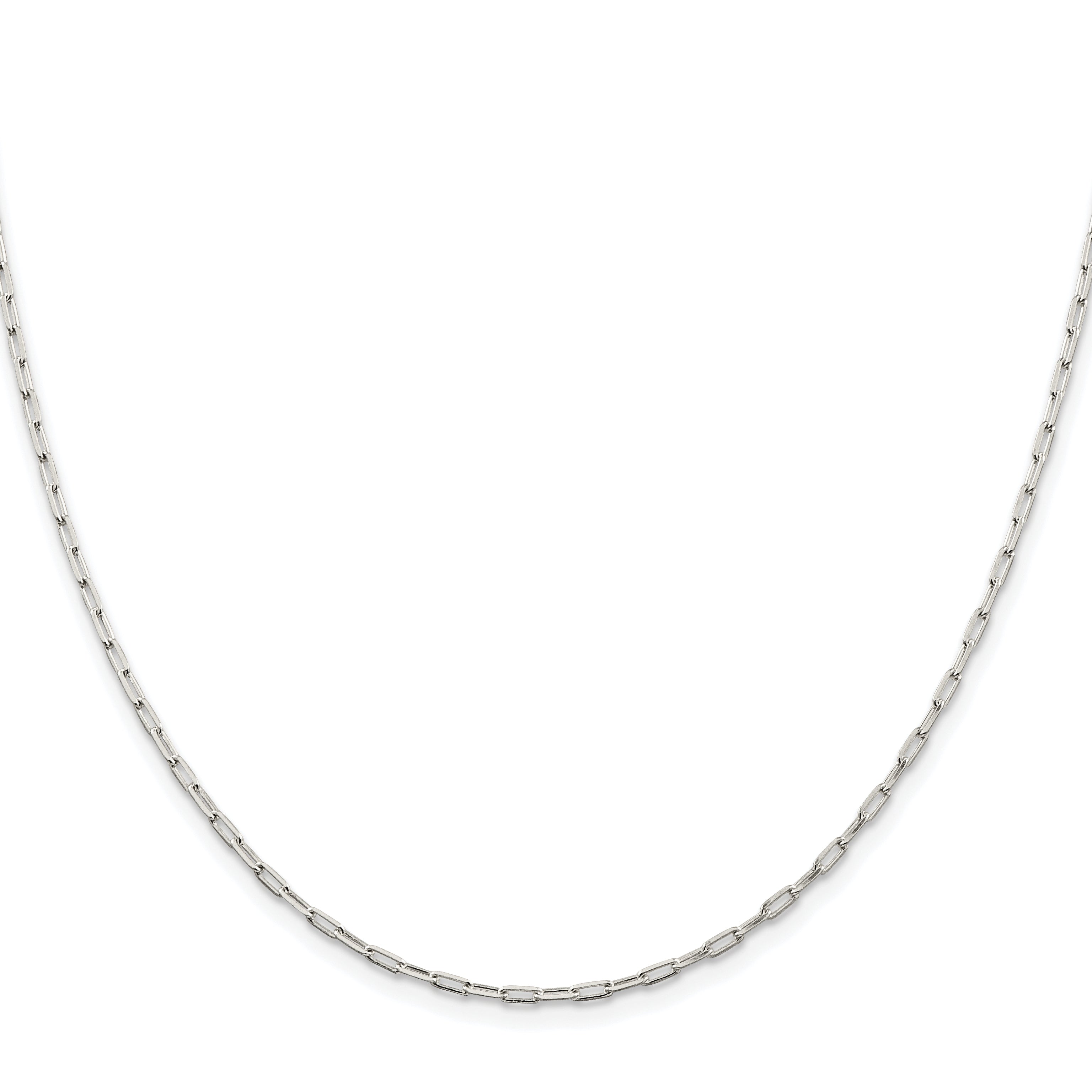 Elongated Open Link Chain in Sterling Silver, 2mm Secondary image