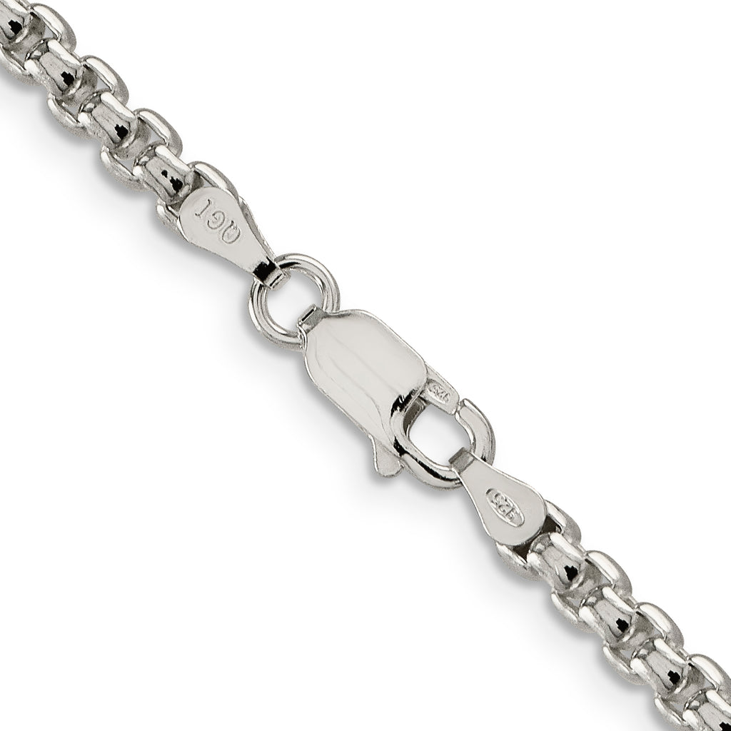 Sterling Silver Box Chain Necklace 3.6mm