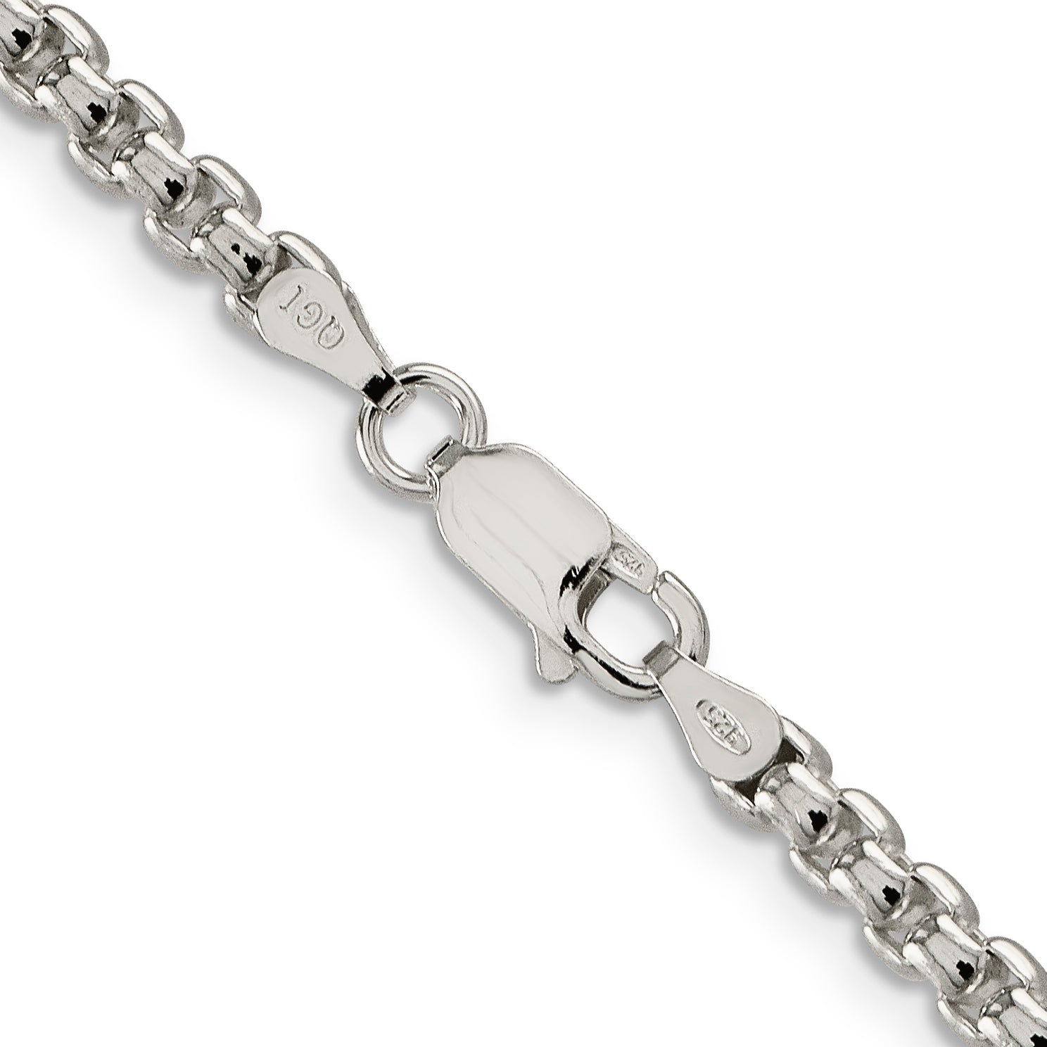 Sterling Silver Box Chain Necklace 3.6mm
