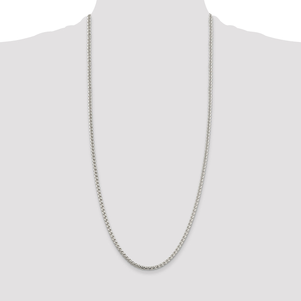 Sterling Silver 3.6mm Round Box Chain