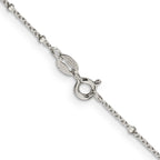 Sterling Silver Rolo Chain Necklace 1.25mm