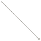Sterling Silver 1.25mm Rolo with Beads Chain Anklet