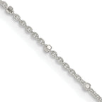 Sterling Silver Rolo Chain Necklace 1.25mm