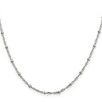 Sterling Silver 2.5mm Singapore With  Beads Chain