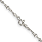 Sterling Silver 2.5mm Singapore With  Beads Chain