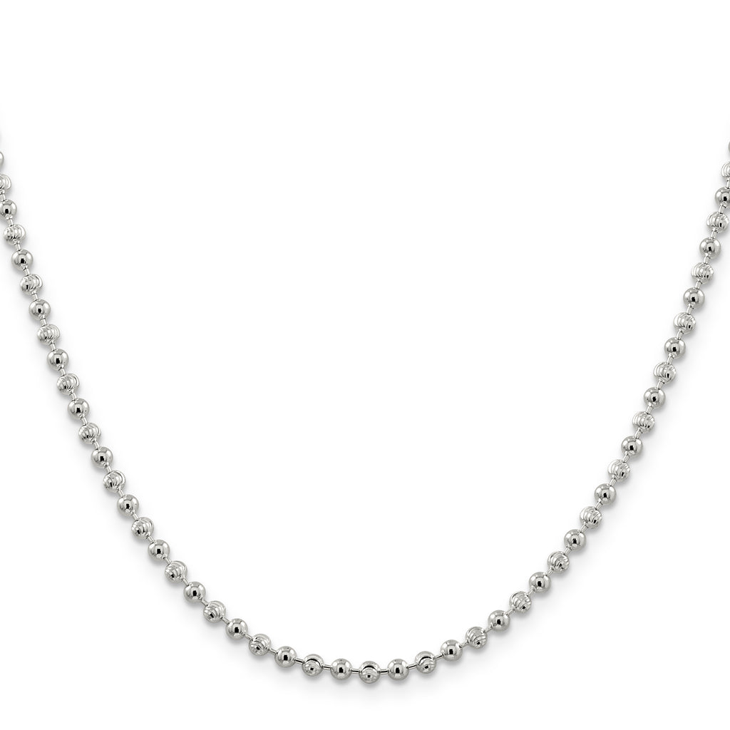 Sterling Silver 3mm Fancy Beaded Chain