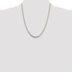 Sterling Silver Rhodium-plated 3.6mm Round Box Chain