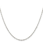 Sterling Silver 1.75mm Fancy Wave Flat Link Chain