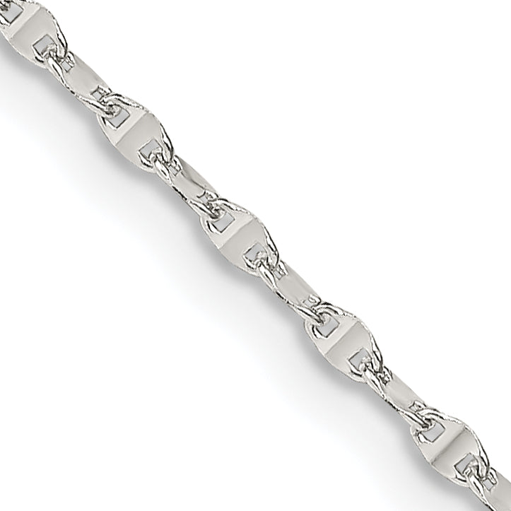 Sterling Silver 1.75mm Fancy Wave Flat Link Chain Main image