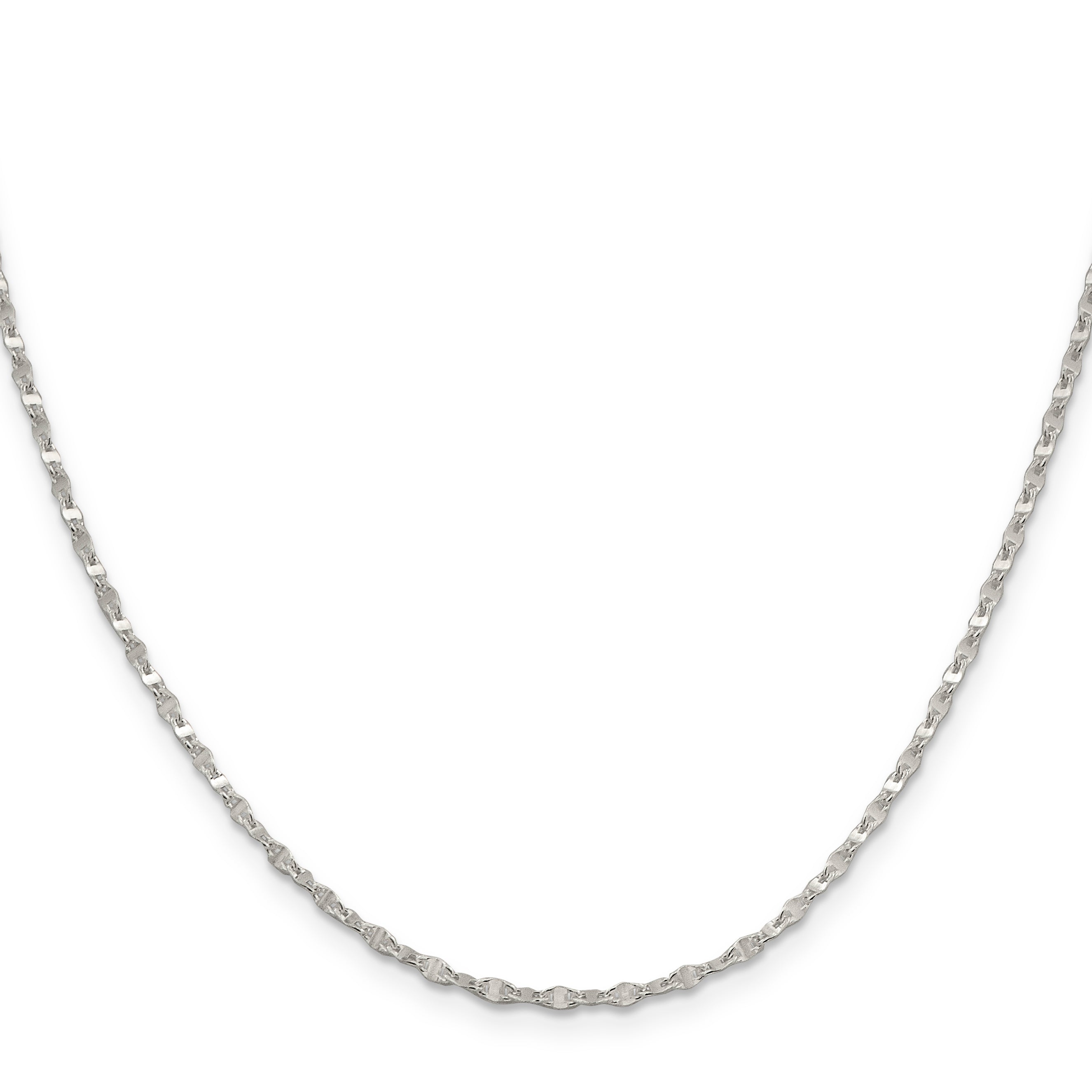 Fancy Wave Flat Link Chain in Sterling Silver, 2.25mm Secondary image