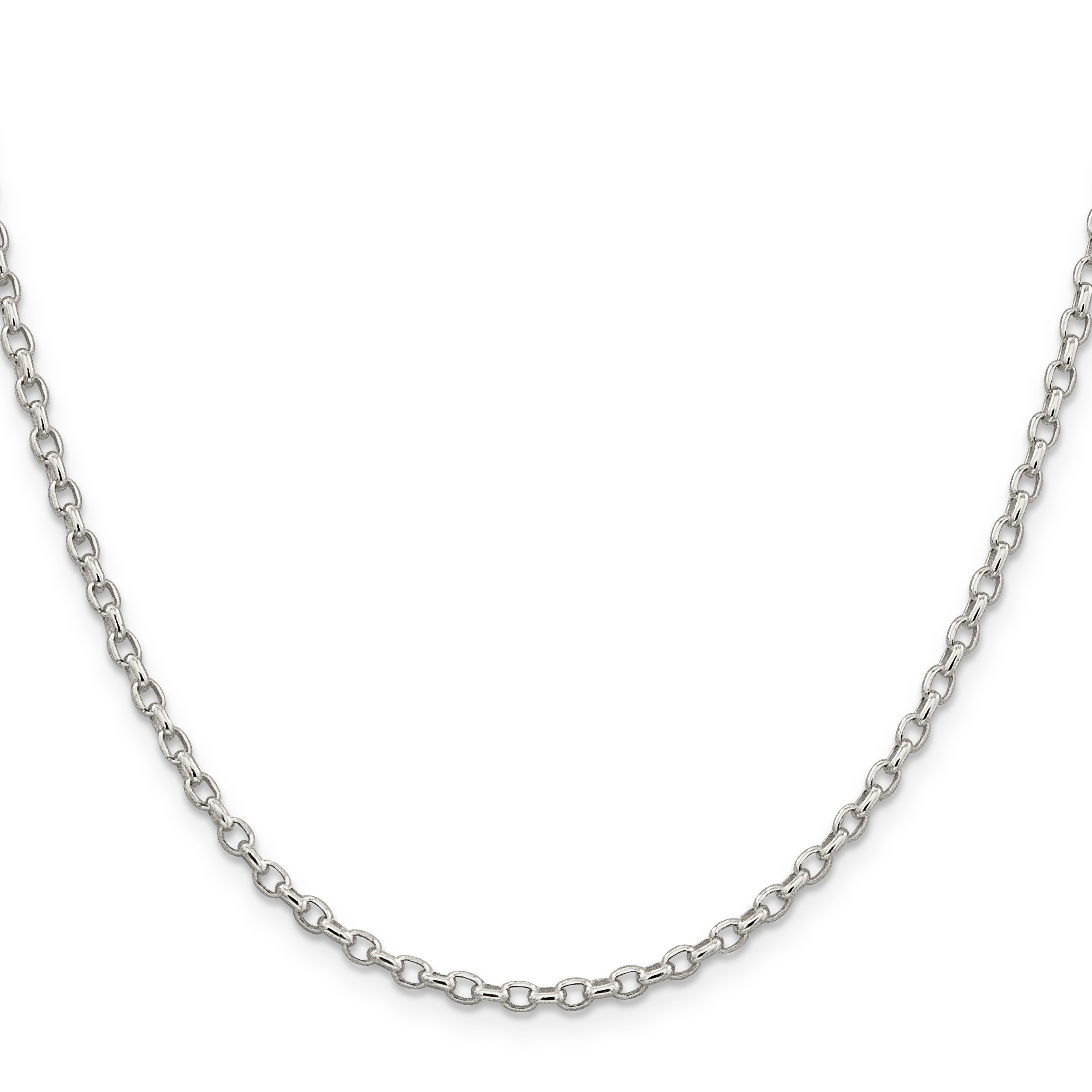 Sterling Silver 2.75mm Oval Fancy Rolo Chain Main image