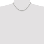 Sterling Silver 2.75mm Oval Fancy Rolo Chain