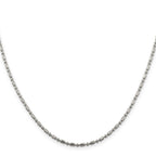 Sterling Silver 2mm Fancy Beaded Chain