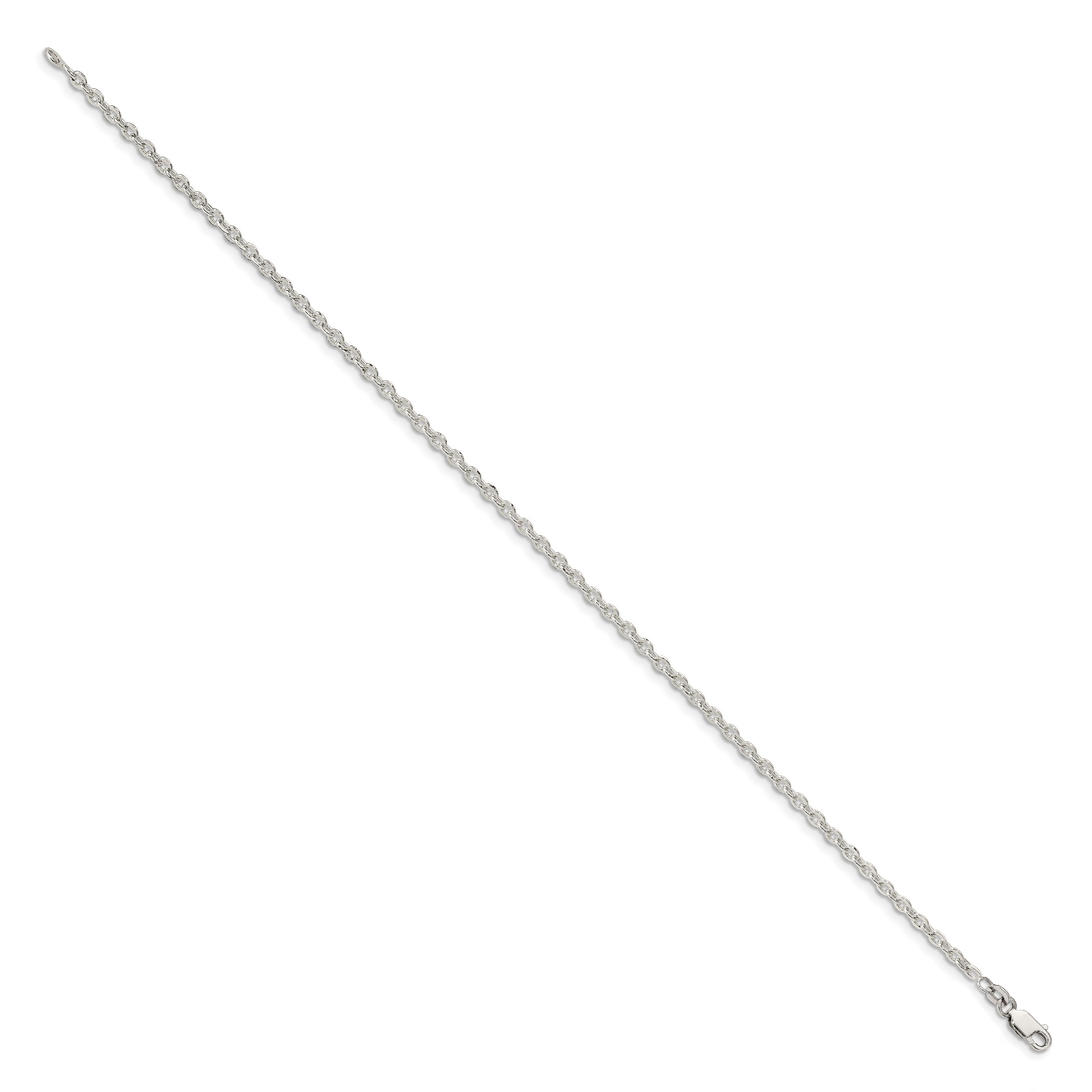 Sterling Silver 2.75mm Flat Link Cable Chain