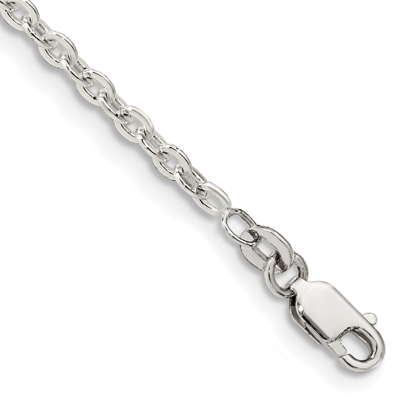 Sterling Silver 2.75mm Flat Link Cable Chain Main image