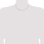 Sterling Silver Rhodium-plated 2mm Rolo Chain