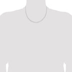 Sterling Silver Rhodium-Plated Rolo Chain Necklace 2mm