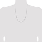 Sterling Silver Rhodium-plated 2mm Rolo Chain