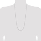 Sterling Silver Rhodium-plated 2mm Rolo Chain