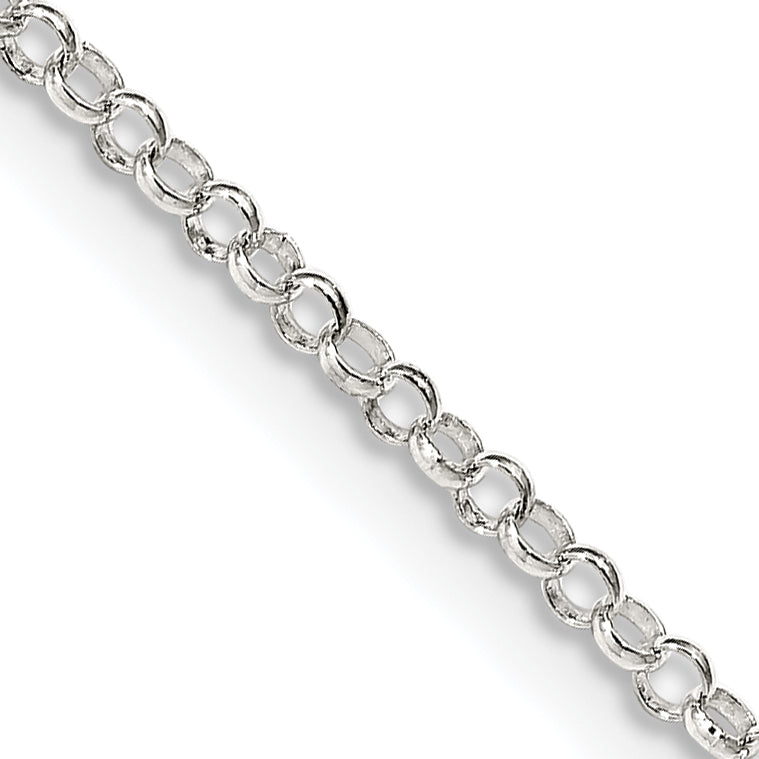 Sterling Silver 2mm Rolo Chain Anklet