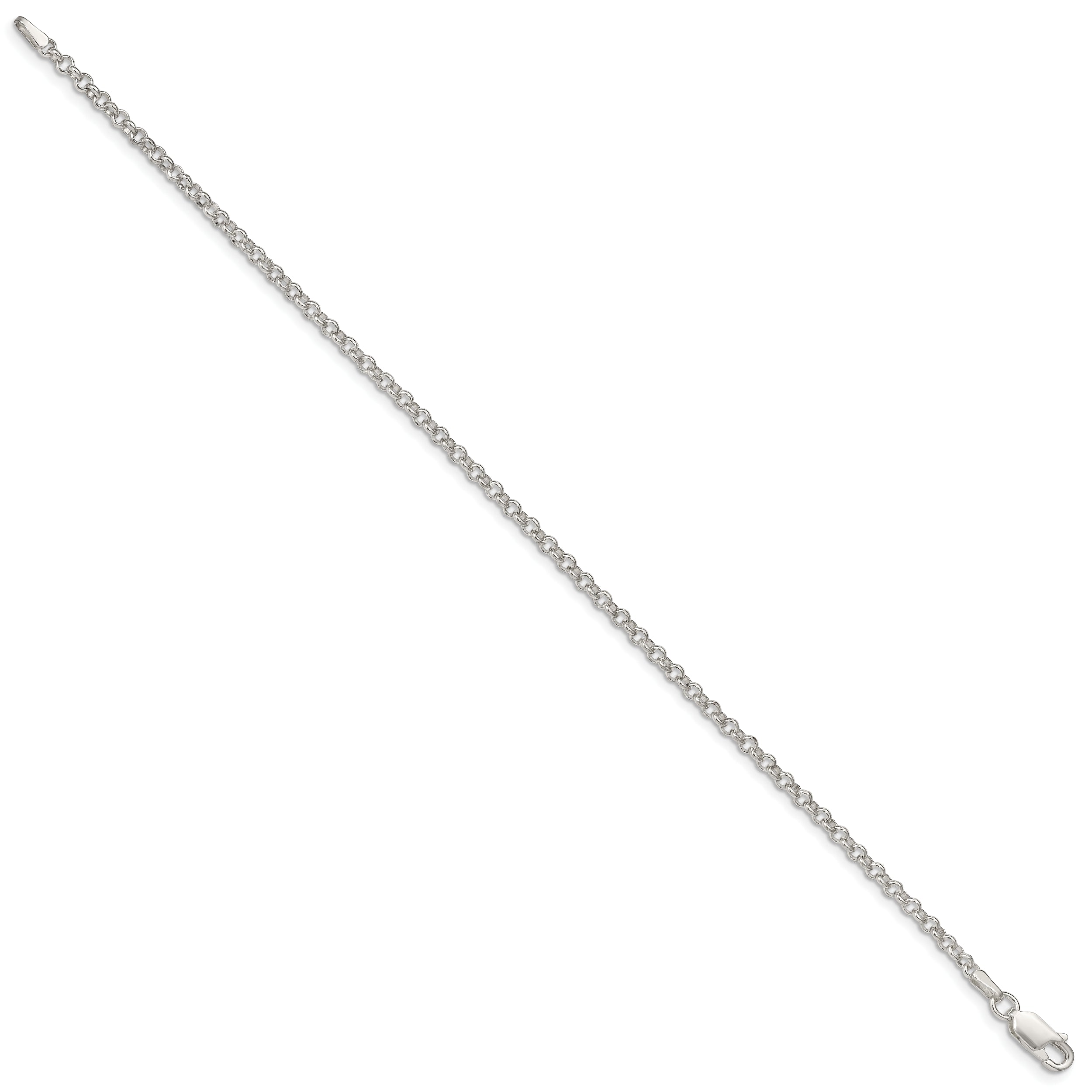 Sterling Silver 2.8mm Rolo Chain Anklet