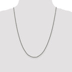 Sterling Silver Ruthenium-plated 1.7mm Twisted Tight Wheat Chain