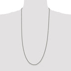 Sterling Silver Ruthenium-plated 1.7mm Twisted Tight Wheat Chain