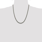 Sterling Silver Ruthenium-plated 4.5mm Rope Chain