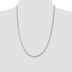 Sterling Silver 2.5mm Flat Rope Chain