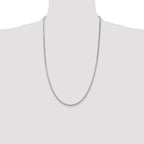 Sterling Silver 2.5mm Flat Rope Chain