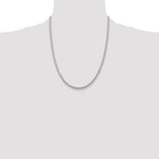 Sterling Silver 3.1mm Flat Rope Chain
