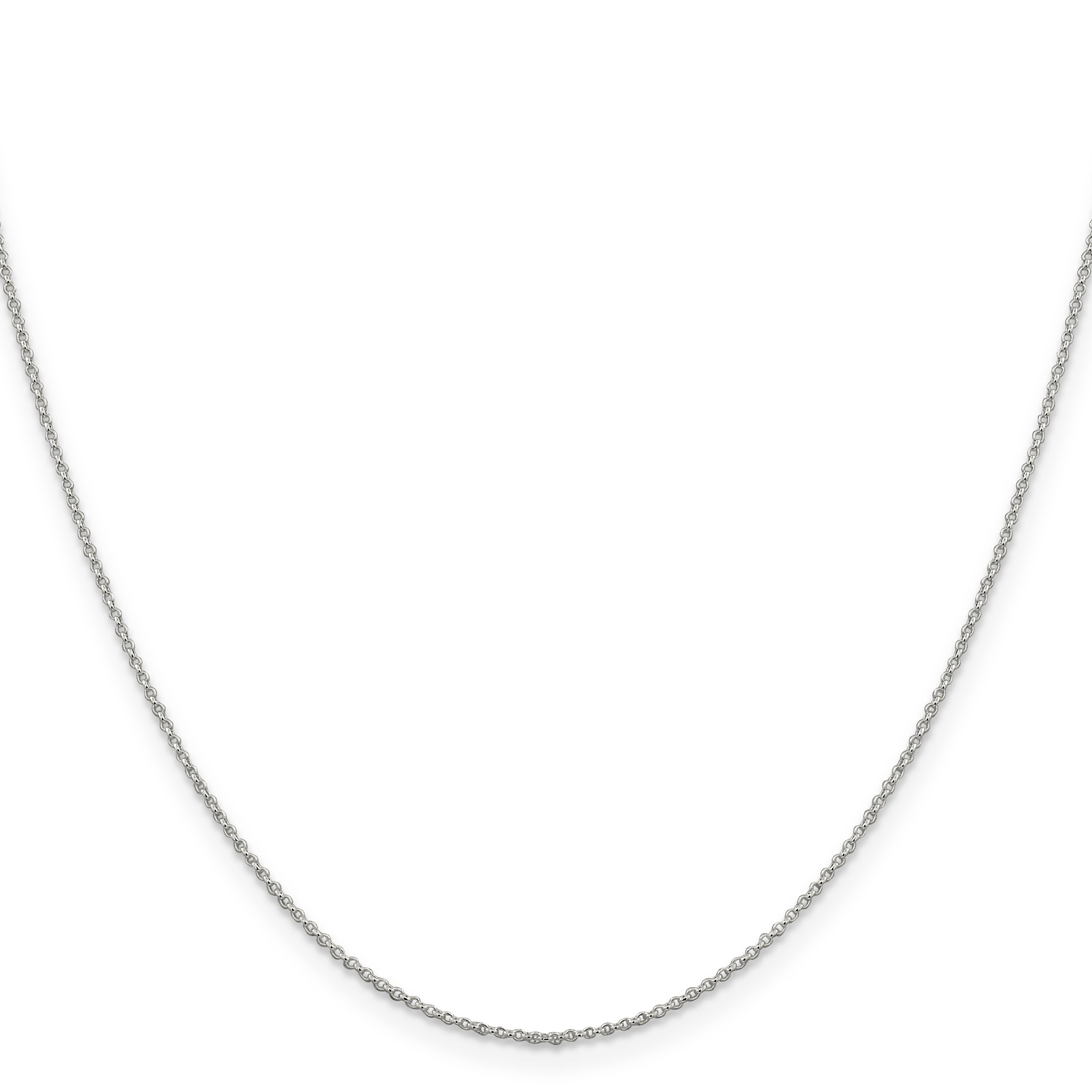Sterling Silver Rolo Chain Necklace 1.1mm