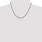 Sterling Silver Antiqued 2.2mm Solid Square Spiga Chain