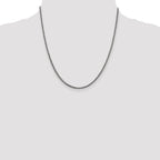 Sterling Silver Antiqued 2.2mm Solid Square Spiga Chain