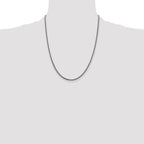 Sterling Silver Antiqued 2.2mm Solid Square Spiga Chain