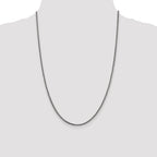 Sterling Silver Antiqued 2.2mm Solid Square Spiga Chain