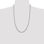 Sterling Silver Antiqued 2.2mm Solid Square Spiga Chain