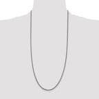Sterling Silver Antiqued 2.2mm Solid Square Spiga Chain
