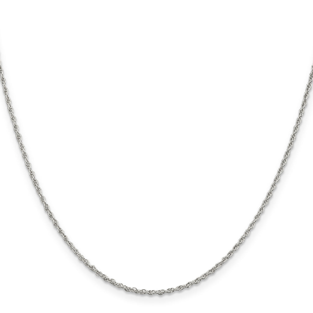 Sterling Silver 1.6mm Loose Rope Chain With Extension ext.