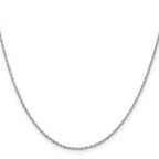 Sterling Silver 1.6mm Loose Rope Chain With Extension ext.